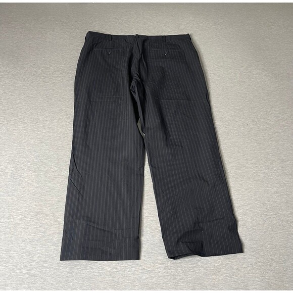Perry Ellis Portfolio Men’s Vintage Black PinStripe Dress Pants 40x30 - Picture 2 of 12